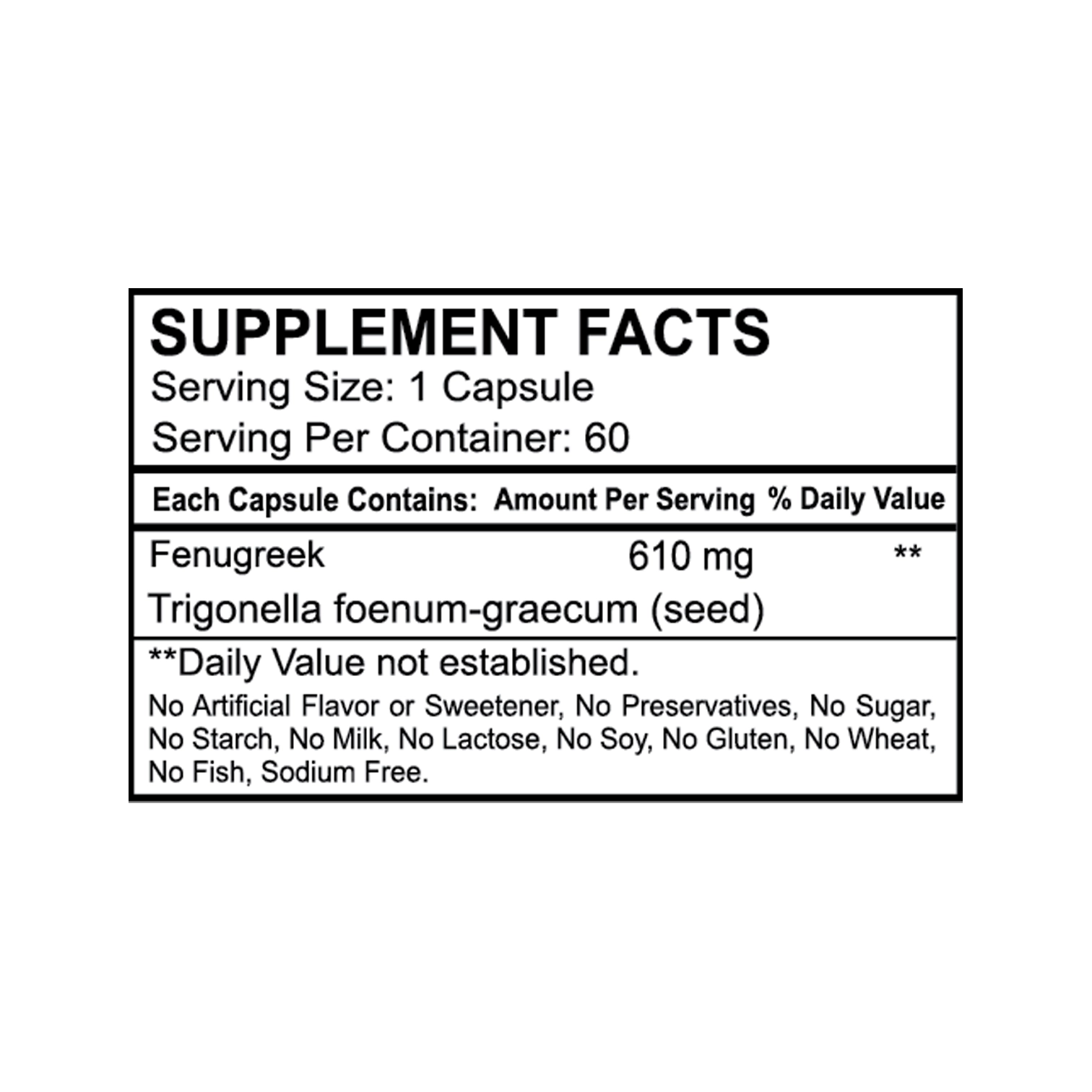 Fenugreek 610 mg thumbnail 2